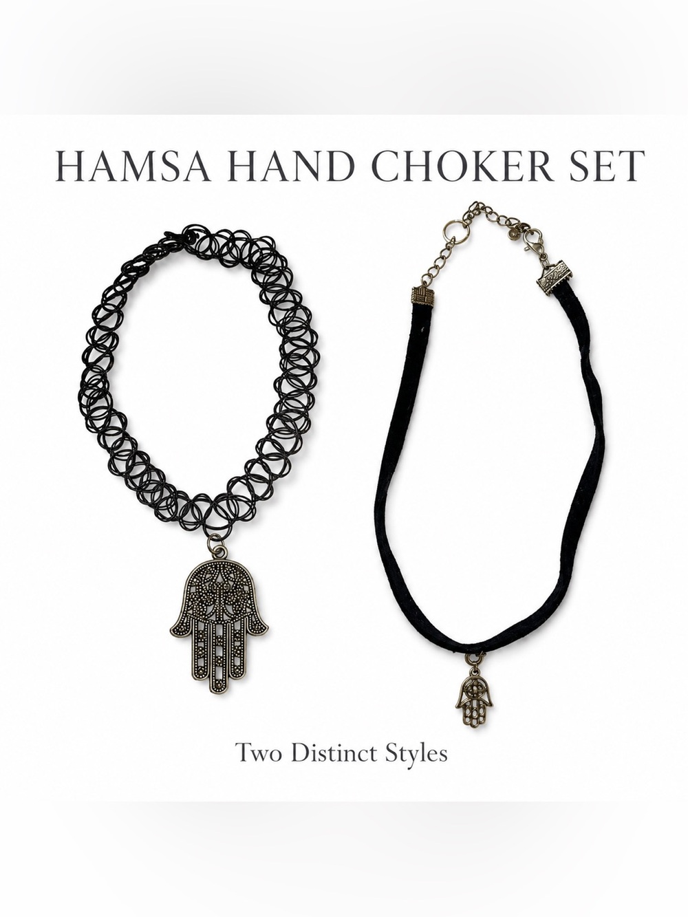 Vintage Hamsa Choker Set